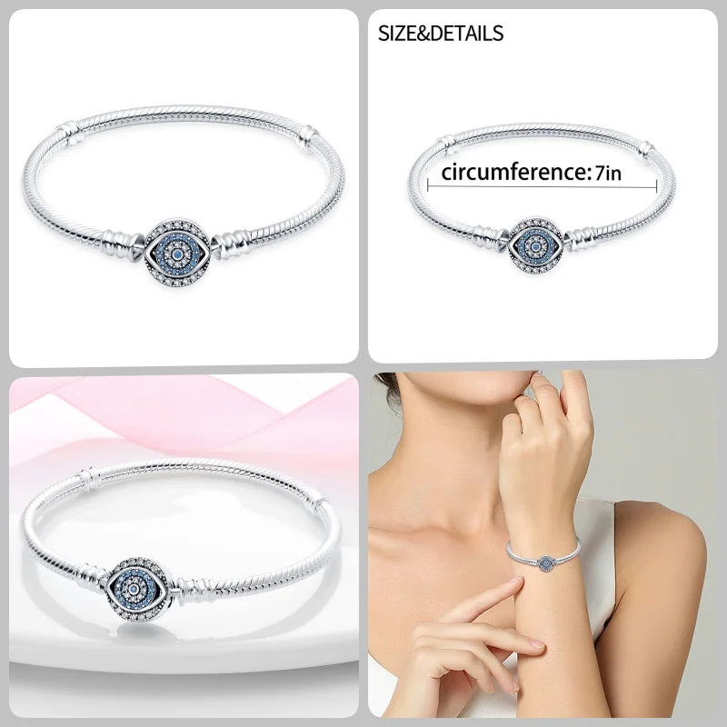 Bracelet en Argent 925 – Cœur Pavé Zircone & Infinity – 17 à 20 cm