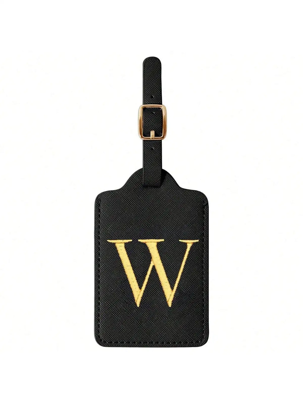 Étiquette de Bagage Personnalisée en Cuir PU – Lettre Initiale A–Z avec Protection Confidentialité