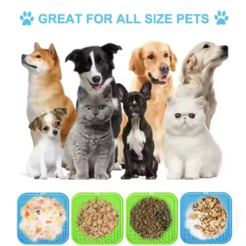 Tapis de léchage à ventouse pour chien et chat — silicone