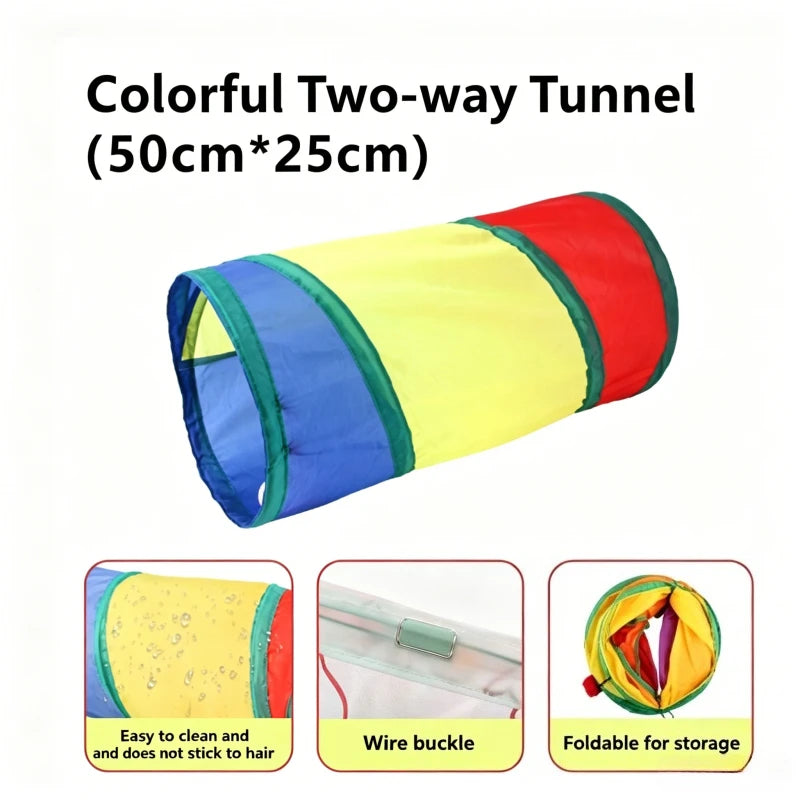 Ensemble de jouets pour chat — tunnel, canne à plume, souris et balles