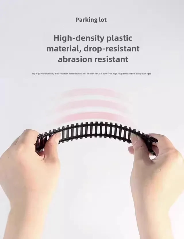 Train Électrique Classique – Pistes Lumineuses & Modèle de Noël (Ensemble Rechargeable)