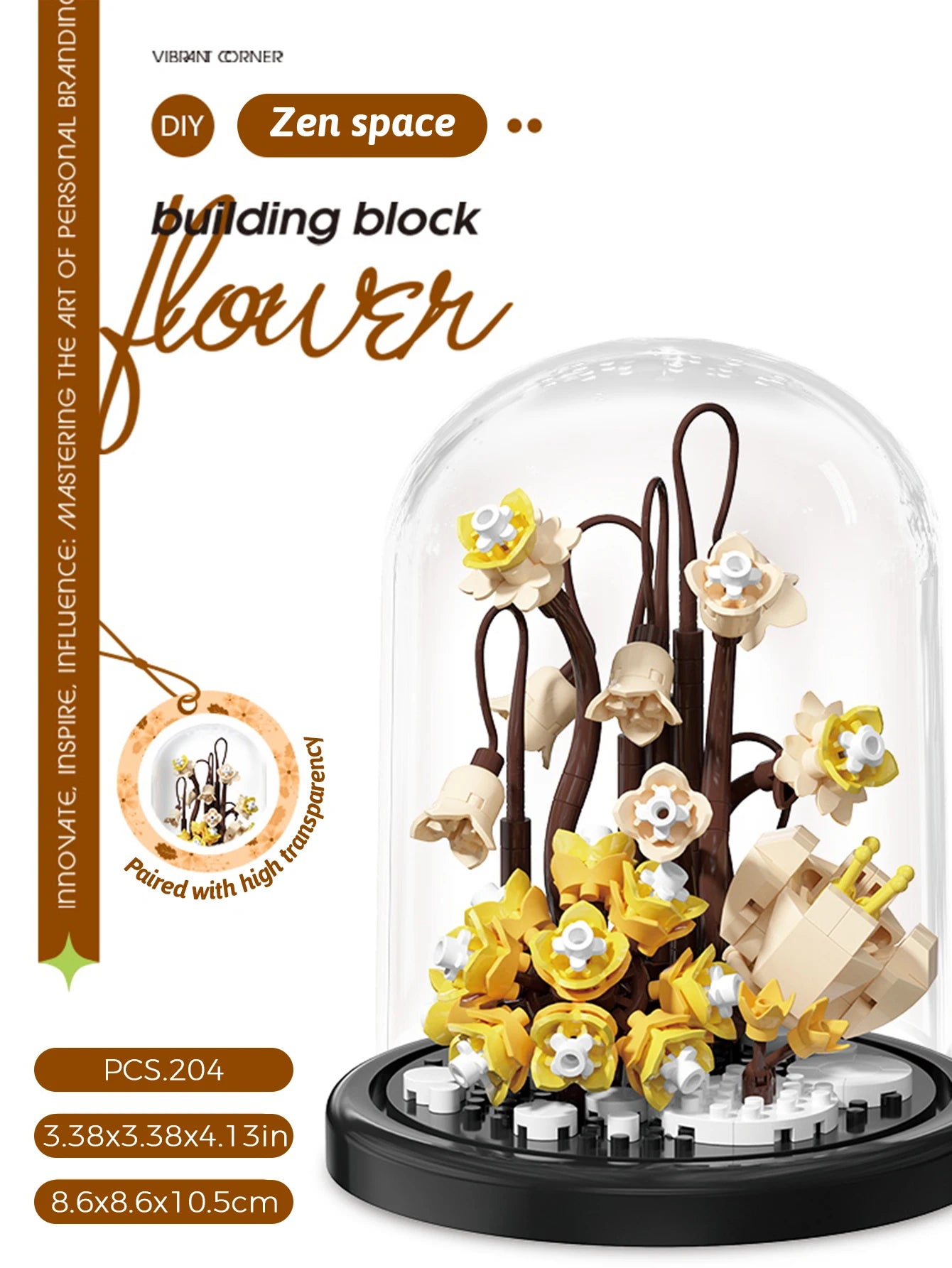 Bouquet de Fleurs en Blocs de Construction – Jouet DIY Créatif & Décoratif