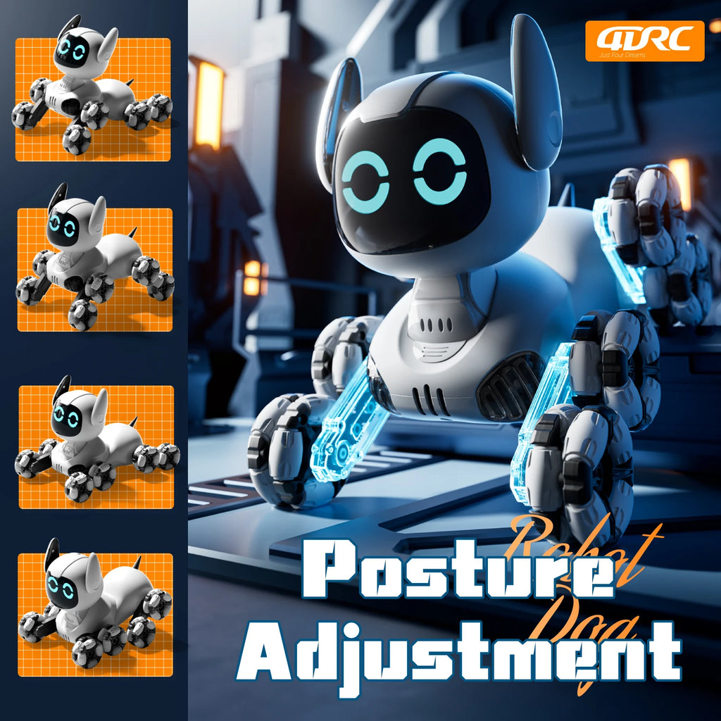 Robot Chien Cascadeur 8WD – Voiture RC Transformable avec Gestes & Lumières