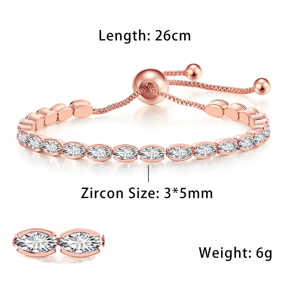 Bracelet Tennis Diamant – Zircone AAA+ Éclat Ultra-Brillant (Plusieurs Tailles)