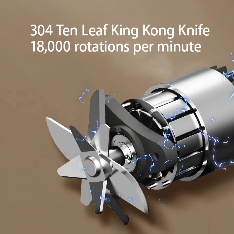 Blender Portable Premium – 350 ml (4 ou 10 lames, USB, 1500–3000 mAh)