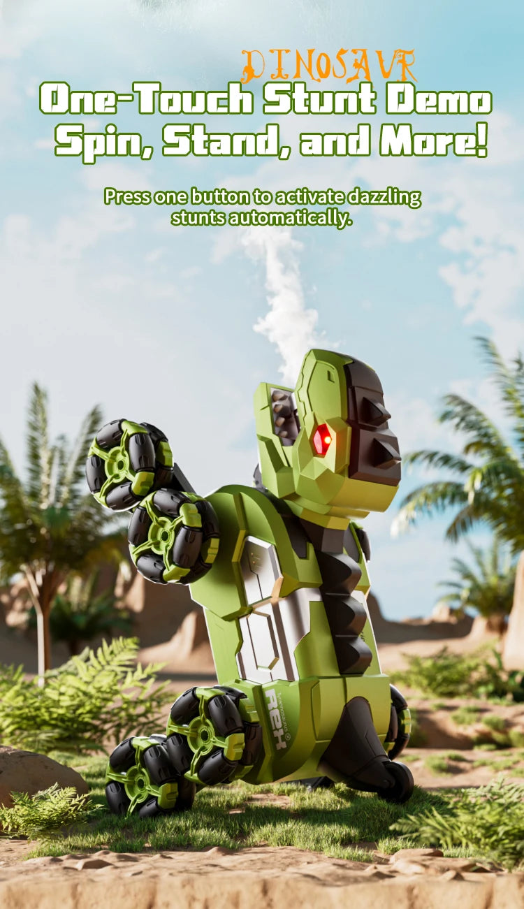 Dinosaure Y12 – 8WD, Bras Articulés, Dérive & Vapeur Brume