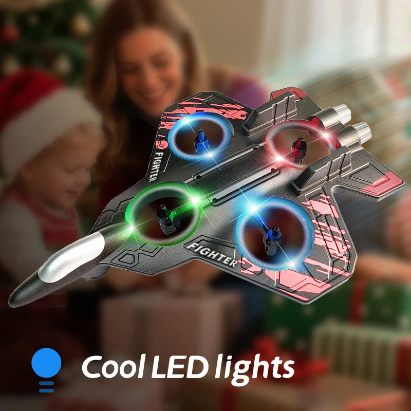 Avion RC L101 en Mousse – LED, Cascades 3D & Télécommande 2.4G