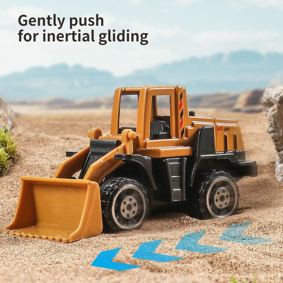 Set de 6 Véhicules d’Ingénierie en Alliage – Camions, Tracteurs & Pelles 1:64