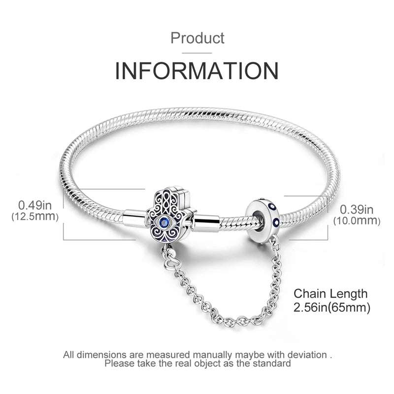 Bracelet en Argent 925 Original – Étoile, Lune & Trèfle Porte-Bonheur