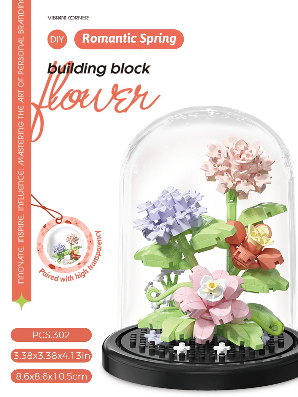 Bouquet de Fleurs en Blocs de Construction – Jouet DIY Créatif & Décoratif