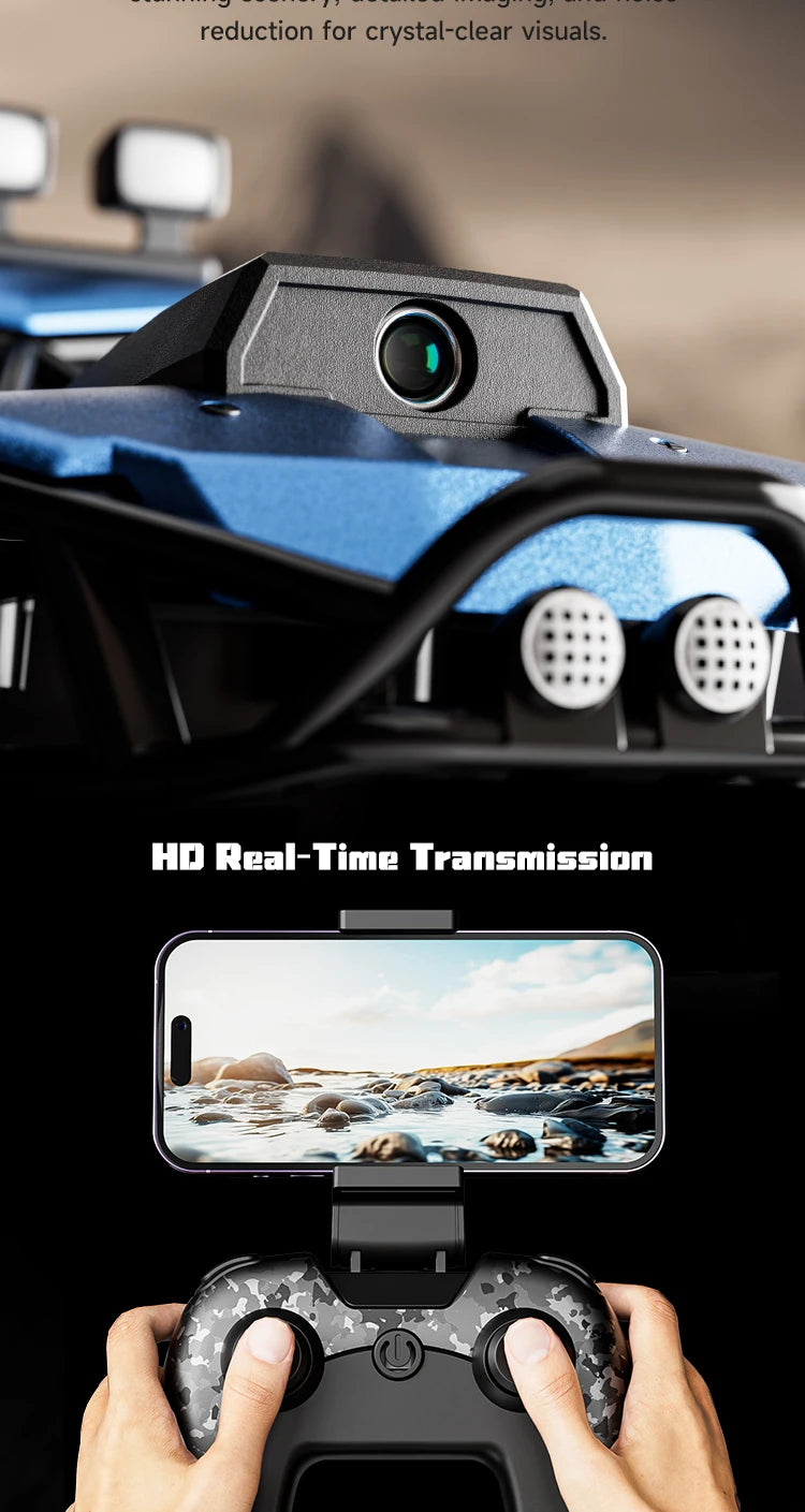 Voiture RC Amphibie Tout-Terrain 4WD – Contrôle Gestuel & Caméra HD