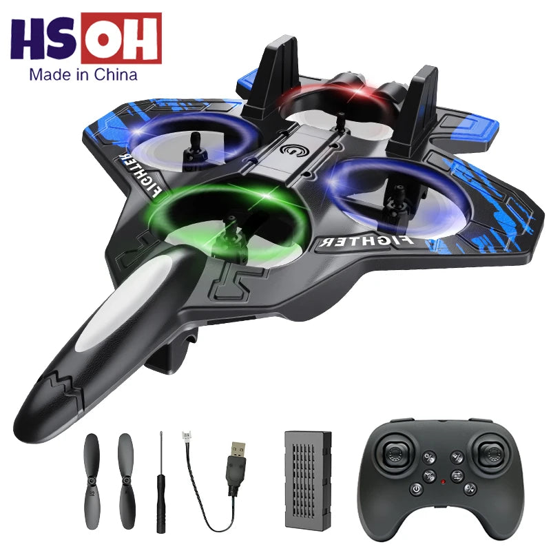 Avion RC L101 en Mousse – LED, Cascades 3D & Télécommande 2.4G