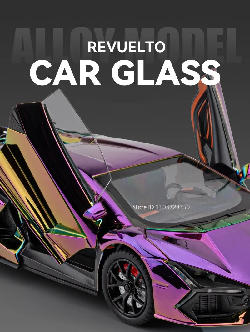 REVUELTO – Supercar Miniature 1:24 en Alliage | Son & Lumière | Portes Ouvrantes