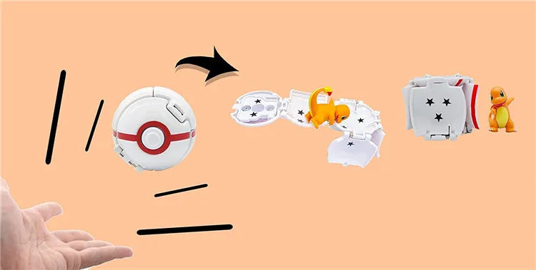 Figurines Pokéball Pokémon – Pikachu, Dracaufeu, Gengar, Tortank, etc. (Plusieurs modèles)