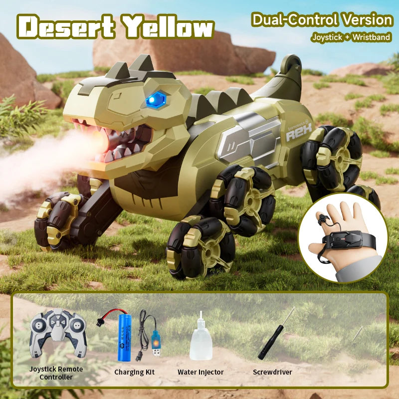 Dinosaure Y12 – 8WD, Bras Articulés, Dérive & Vapeur Brume