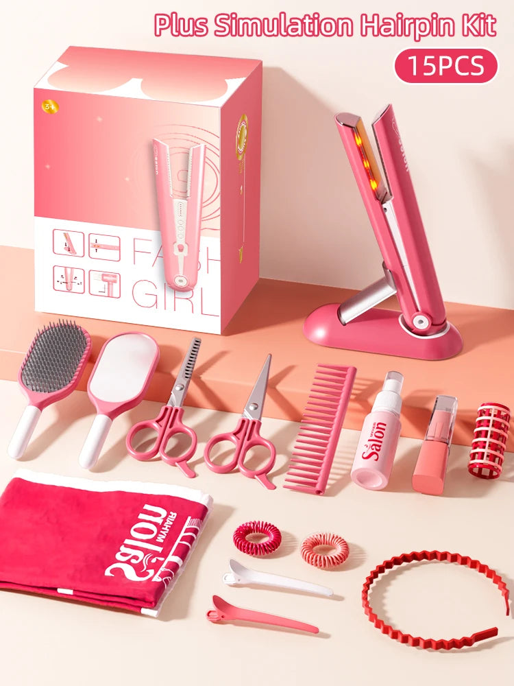 Kit de Coiffure & Beauté pour Enfants – Jeu de Rôle • Sèche-Cheveux / Accessoires • Sans Danger