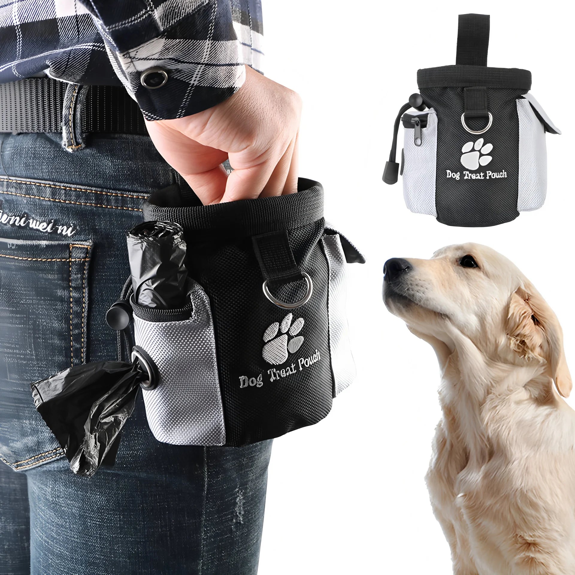 Sac banane à friandises pour dressage de chien — multifonction