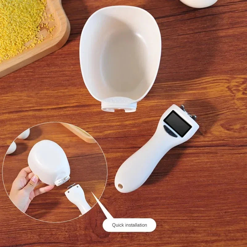 Cuillère doseuse avec balance digitale pour chien — écran LED