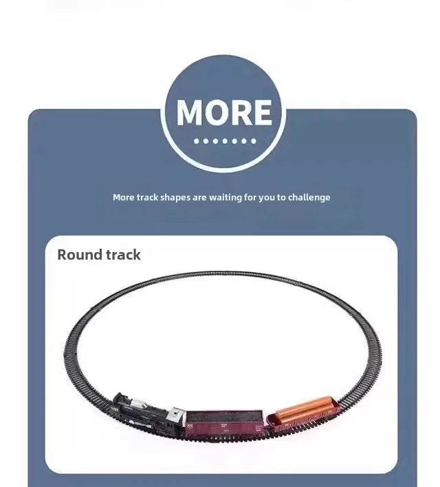 Train Électrique Classique – Pistes Lumineuses & Modèle de Noël (Ensemble Rechargeable)