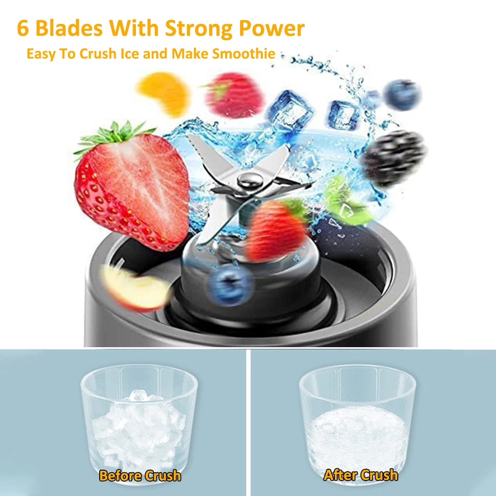 Mini Blender Portable HD-06 – Smoothies & Jus Frais (530 ml)