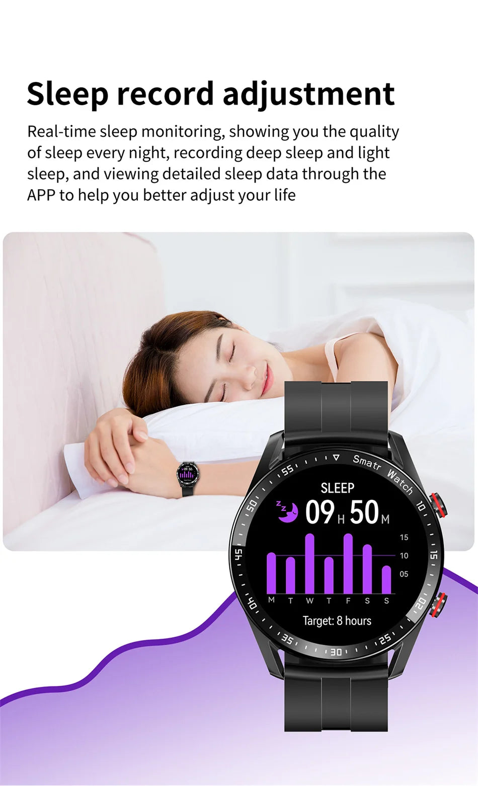 Montre Connectée Bluetooth ChiBear – Écran Rond HD 1.28’’ (IP67)