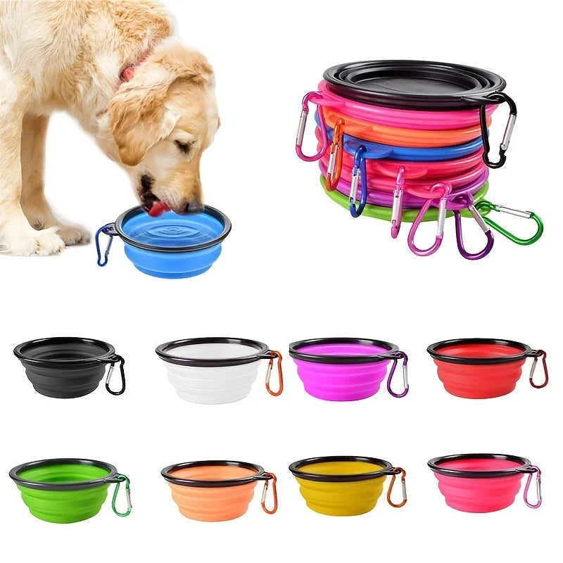 Gamelle pliable de voyage pour chien et chat — silicone