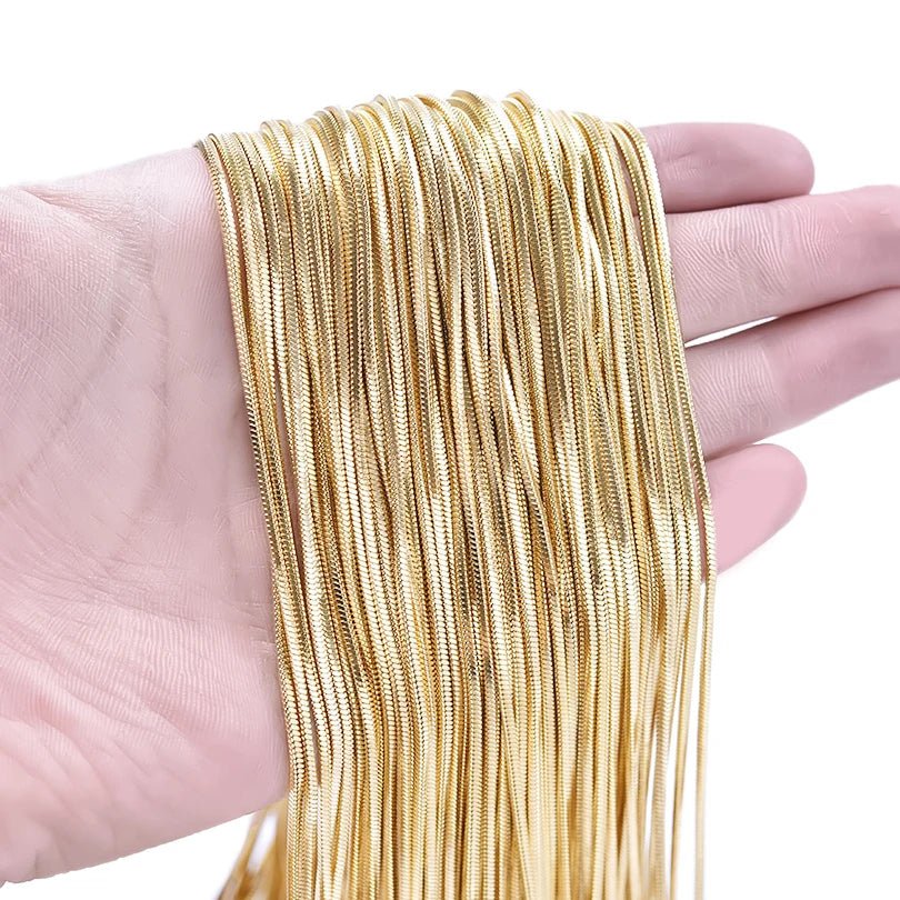 Collier chaîne serpent unisexe – Acier inoxydable 45–70 cm