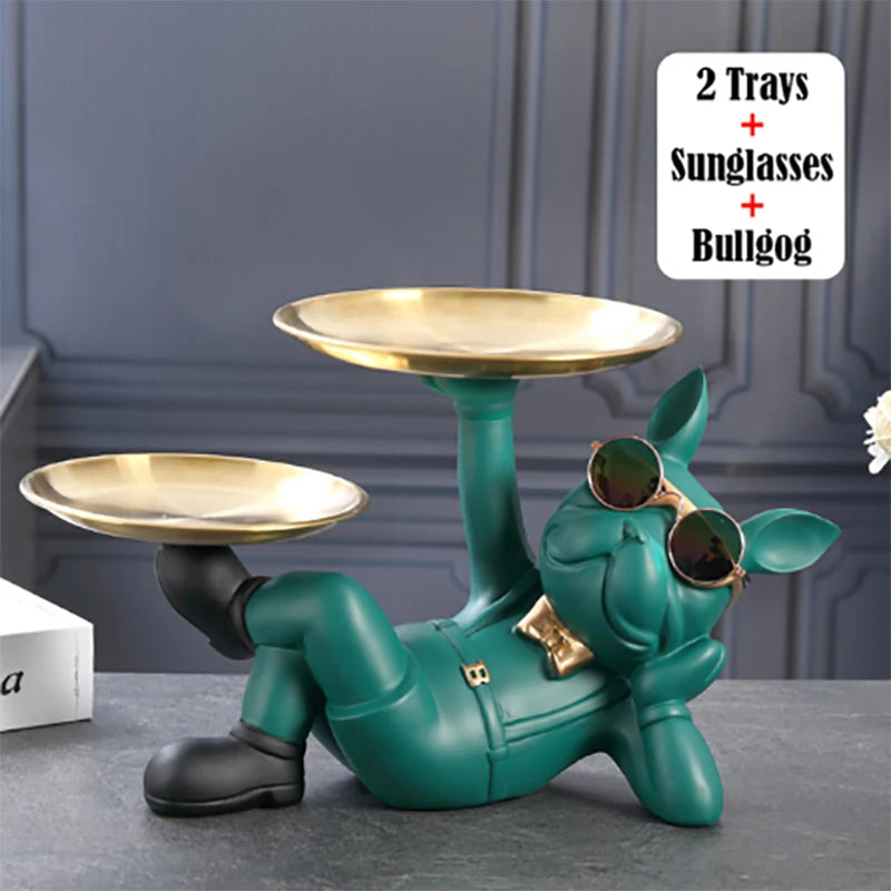 Figurine Bouledogue Design – Sculpture Décorative en Résine Moderne