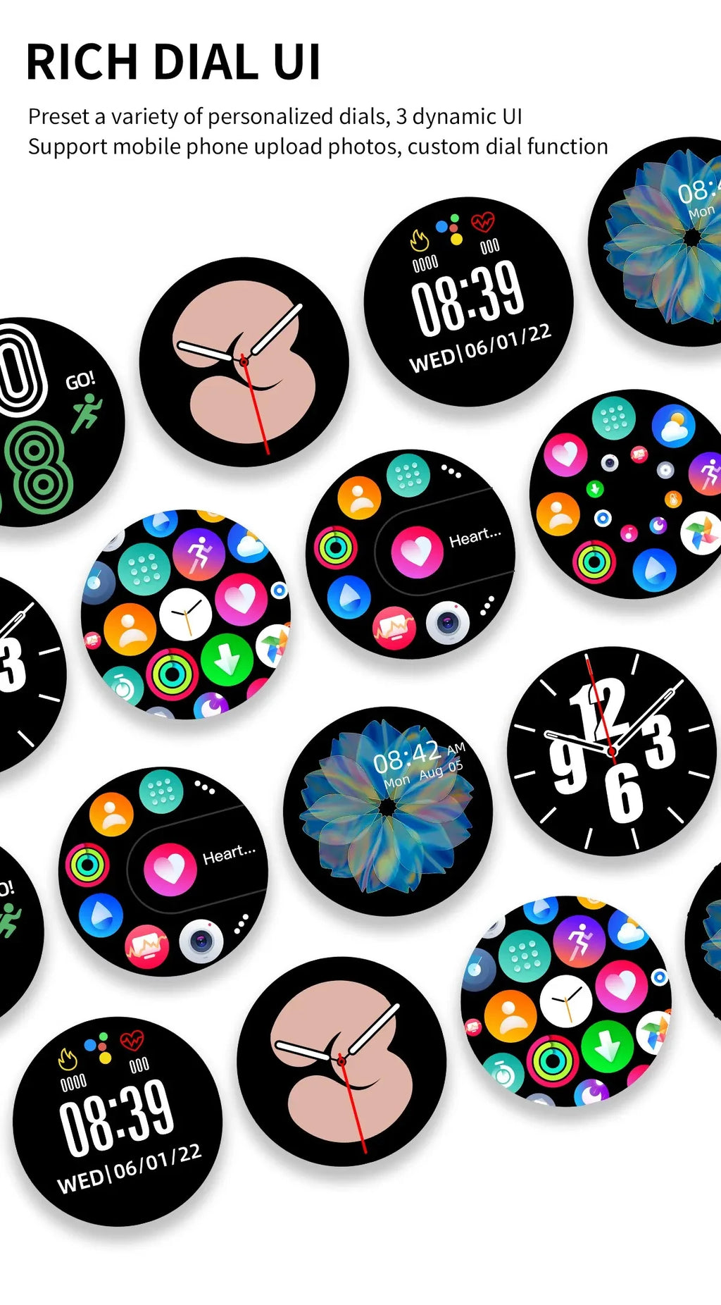 Montre Connectée LIGE – Appels Bluetooth & Charge Sans Fil (1.28’’ IP68 – 2025)