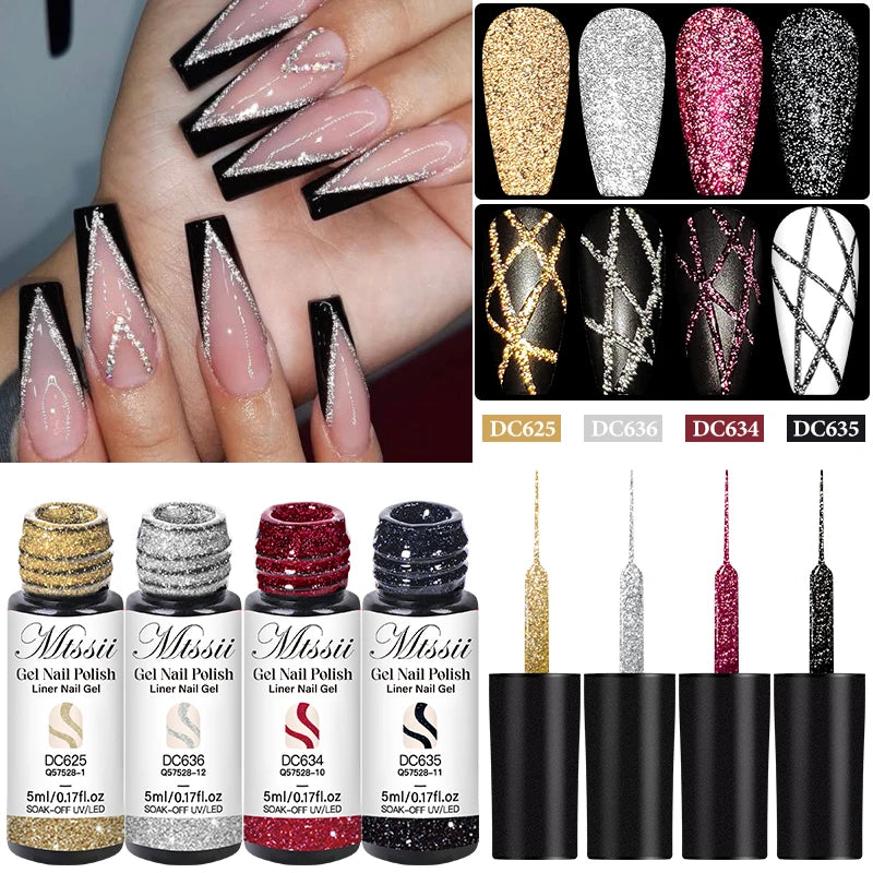 Reflective Glitter Liner Gel ✨ Vernis UV LED 5 ml