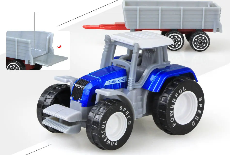 Mini Tracteur Agricole en Alliage – Modèle 1:64 pour Enfants