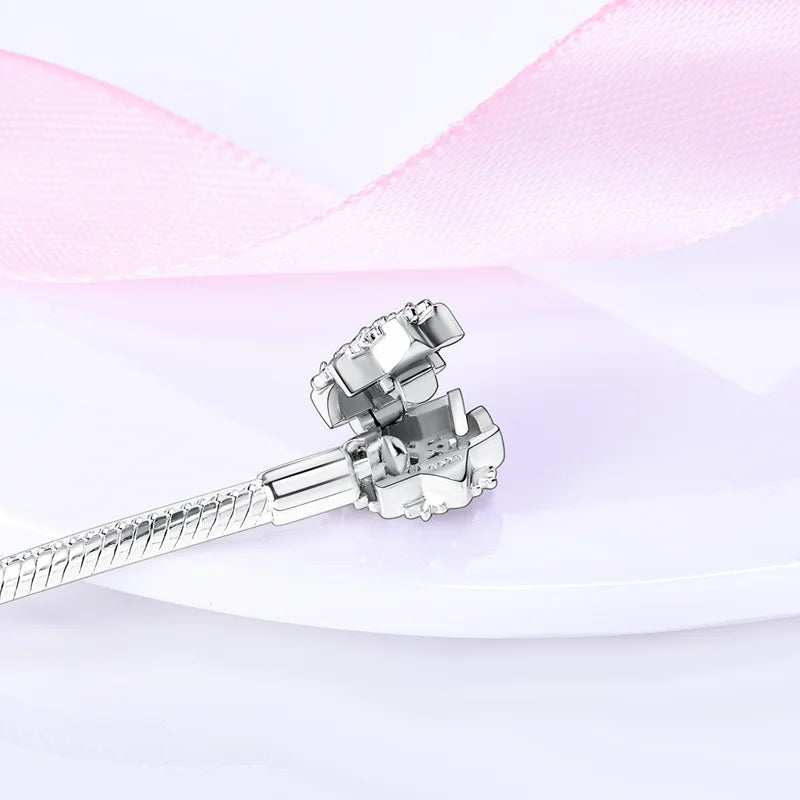 Bracelet en Argent 925 Original – Étoile, Lune & Trèfle Porte-Bonheur