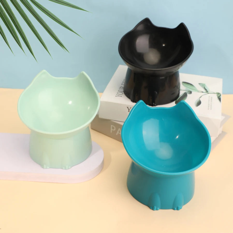 Gamelle surélevée inclinée pour chat — anti-renversement, confort cervical