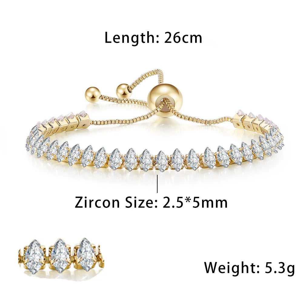 Bracelet Tennis Diamant – Zircone AAA+ Éclat Ultra-Brillant (Plusieurs Tailles)