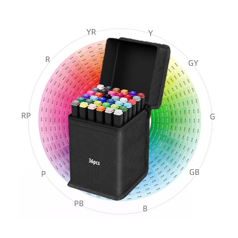 12/24/30/40/60/80/100/120/168pcs Art Marker Set, Watercolor Brush Pens For Students, Dual Tip Oil-Based Markers For Art Students