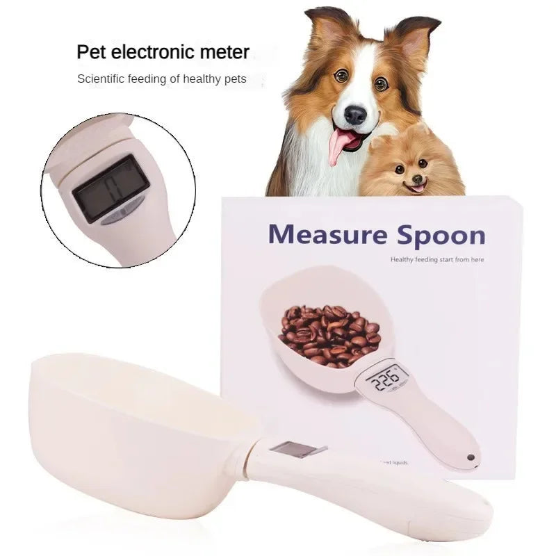 Cuillère doseuse avec balance digitale pour chien — écran LED