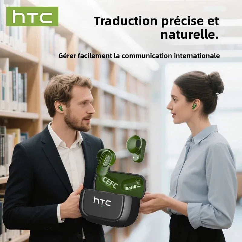 HTC NE51 – Écouteurs Bluetooth TWS Traducteur AI Ultra-Légers
