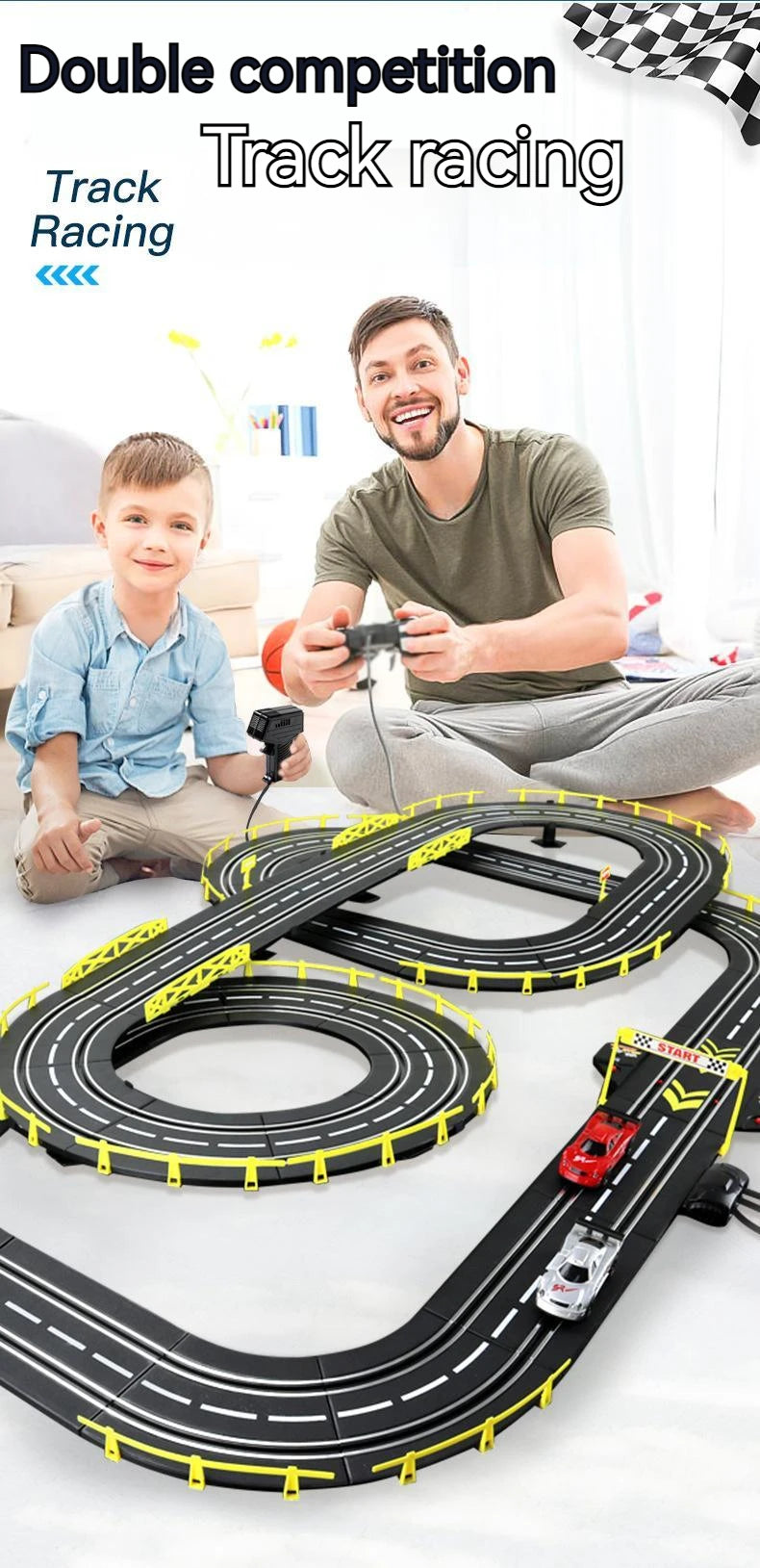 Voiture de Course sur Piste Télécommandée – Grande Aventure Compétition (Set 1:24)