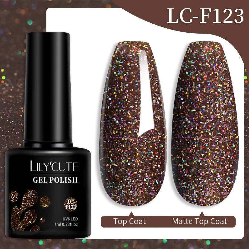 Vernis Gel LILYCUTE 7ml – Brun Foncé Collection Automne/Hiver – Brillance & Élégance Longue Tenue