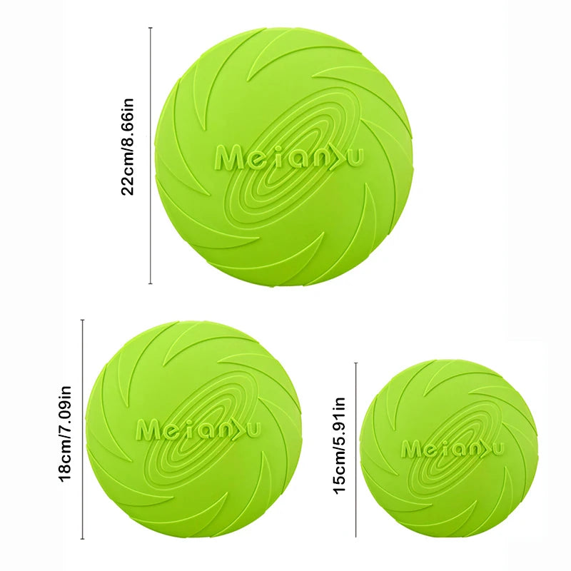 Frisbee en silicone souple pour chien — jouet à mâcher résistant