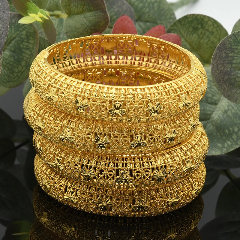 Bracelets Luxe Plaqué Or 24K – Style Dubaï, Indien & Africain