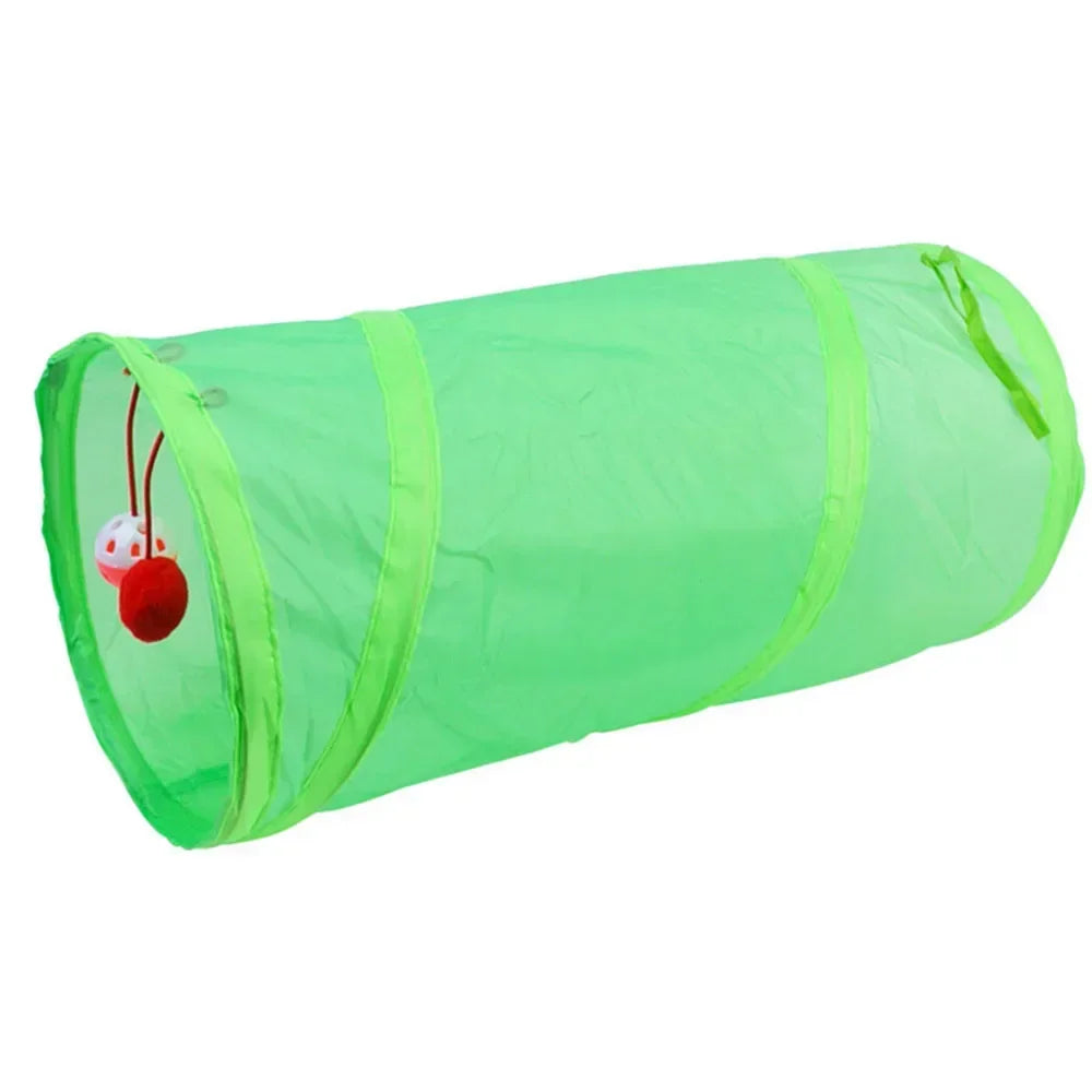 Tunnel de jeu pliable en tissu pour chat