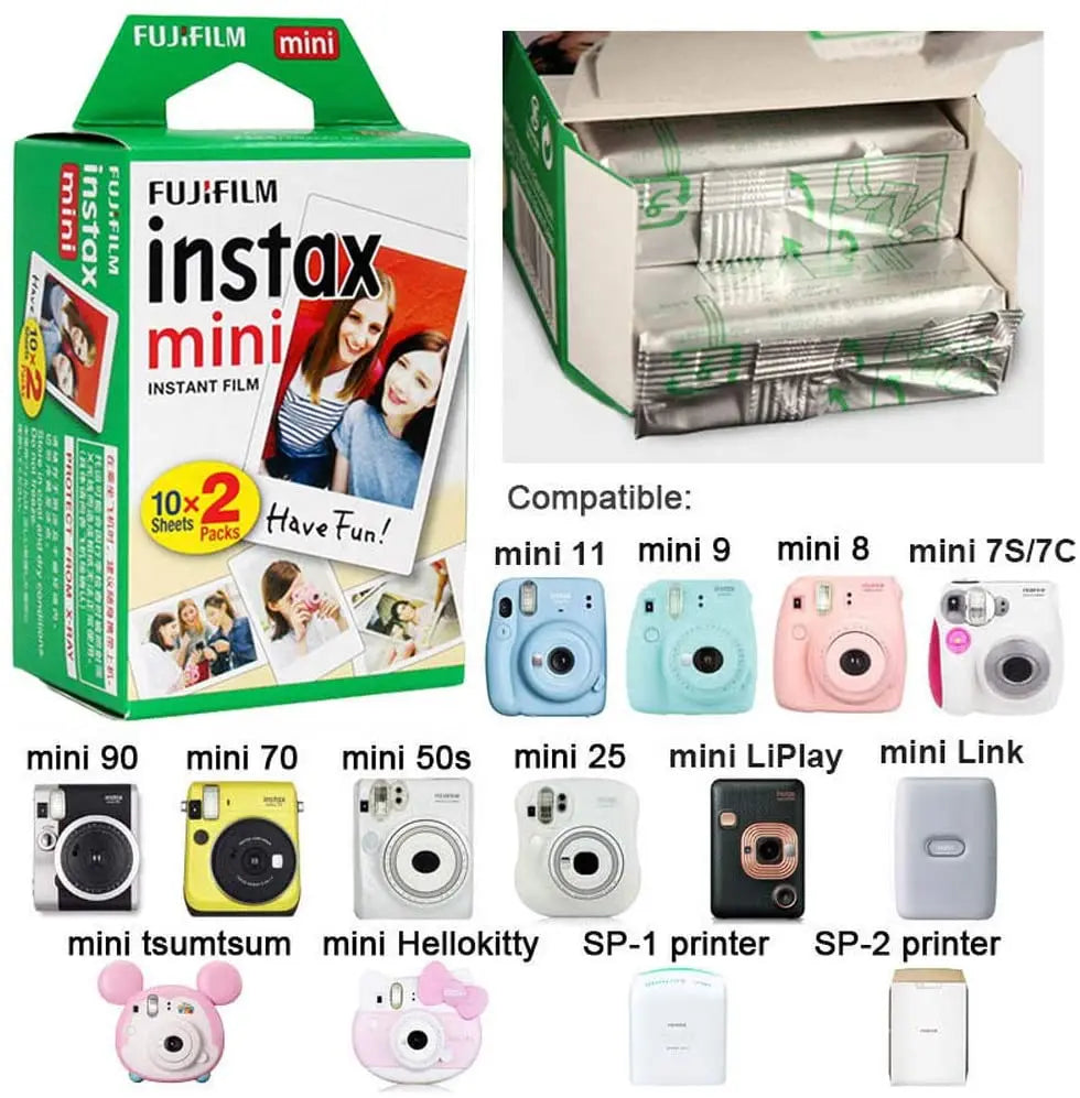 Fujifilm Instax Mini – Films Photo Instantanés (10 à 100 Feuilles + Éditions Spéciales)