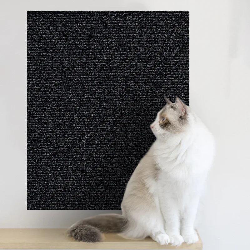 Tapis griffoir autocollant pour chat — protège canapé et angles, découpable