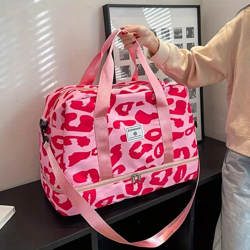 Sac de Voyage en Nylon – Grande Capacité & Imprimé Animal