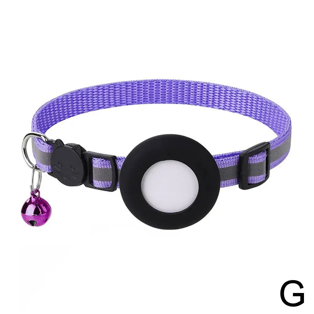 Collier chat pour AirTag avec grelot — réfléchissant et sécurisé