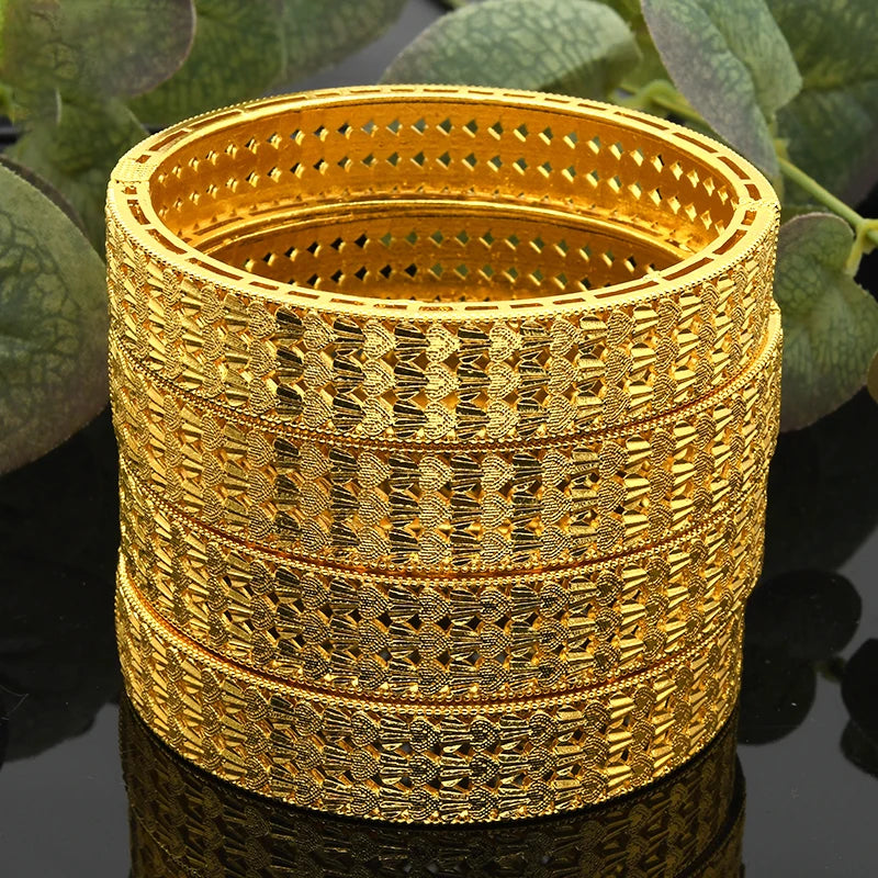 Bracelets Luxe Plaqué Or 24K – Style Dubaï, Indien & Africain