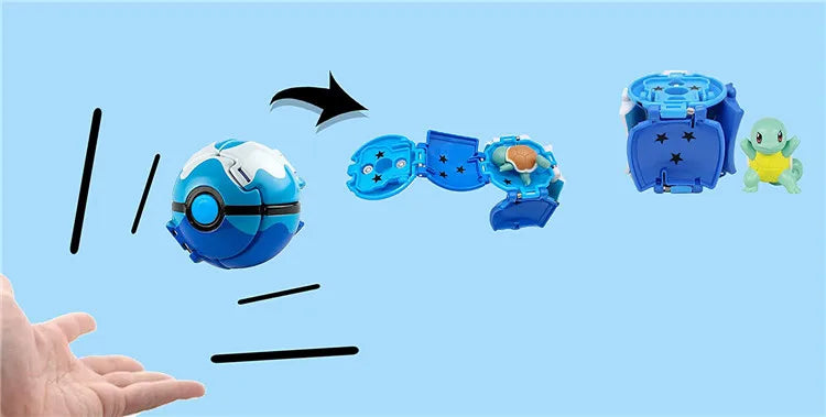 Figurines Pokéball Pokémon – Pikachu, Dracaufeu, Gengar, Tortank, etc. (Plusieurs modèles)