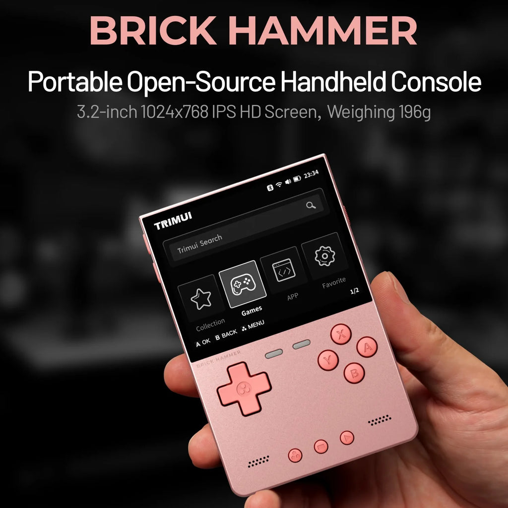 Console Portable TRIMUI Brick Hammer – Métal Premium 3,2" IPS HD