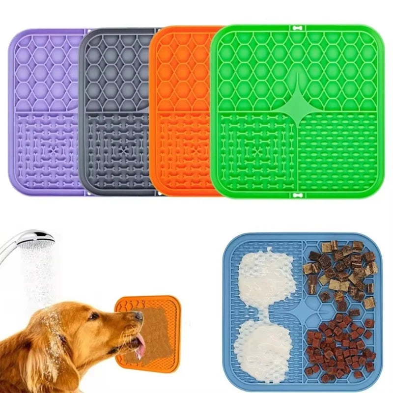 Tapis de léchage à ventouse pour chien et chat — silicone